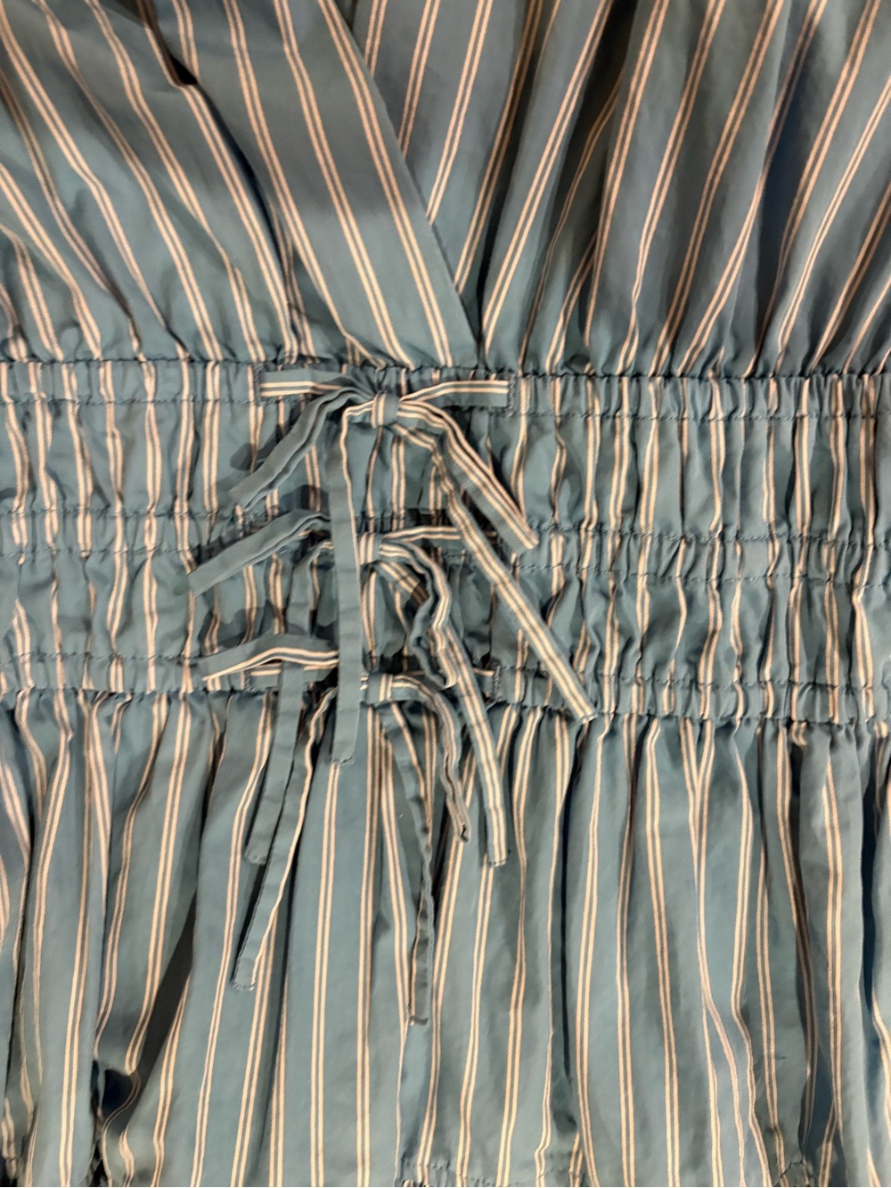 Derek lam. Striped Blue Tie-Waist Women’s Dress